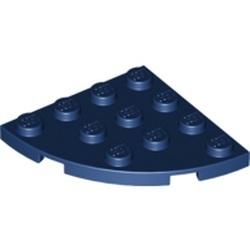 30565-63 Platte plaat 4x4 afgeronde hoek blauw, donker NIEUW *5G0000
