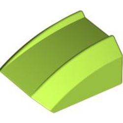 30602-34 Dakpan rond 2x2 ribbeltjes (geen noppen bovenop) lime NIEUW *1B187