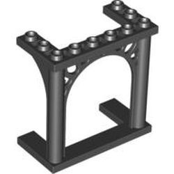 30613-11 Steen, boog 3x6x5 poort met ornamenten zwart NIEUW *