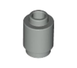 3062b-9G Steen 1x1 rond- met inkeping onder, open nop lichtgrijs (klassiek) gebruikt *1B335