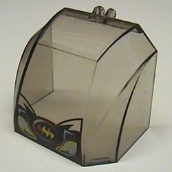 30633px3-13G Ruit 4x6x6 rechtop cockpit met koplampen transparant bruin (kleurnaam was: trans ZWART) gebruikt *