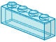 3066-15G Steen 1x4 zonder centrale versterking transparant lichtblauw gebruikt *1A021