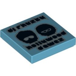 3068bpb0593-156G Tegel 2x2 Hollywood Dawez blauw, middenazuur gebruikt *5T05-26