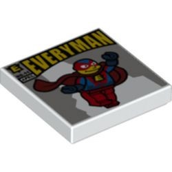 3068bpb0927-1 Tegel 2x2 Simpsons "EVERYMAN" wit NIEUW *