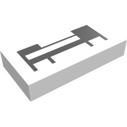 3069bpb0014-1G Tegel 1x2 Bed wit gebruikt *5T02-04