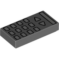 3069bpb0311-85G Tegel 1x2 afstandsbediening TV grijs, donker (blauwachtig) gebruikt *5T02-23
