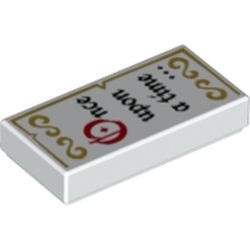3069bpb0507-1 Tegel 1x2 Once Upon a time wit NIEUW *