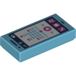3069bpb0854-156 Tegel 1x2 Smartfoon blauw, middenazuur NIEUW *