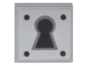 3070bpb081-86 Tegel 1x1 sleutelgat op zilveren achtergrond grijs, licht (blauwachtig) NIEUW *0K000