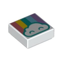 3070bpb134-39 Tegel 1x1 Manen unicorn turquoise, donker NIEUW *0D008