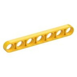 32065-3G Technic, Hefbalk 1x7 dun geel gebruikt *