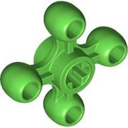 32072-36 Technic Knob Wheel (asgat, rondom vier armen met gaten) groen, helder NIEUW *0D000