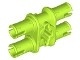 32138-34 Technic, dubbele pin met asgat lime NIEUW *1A068