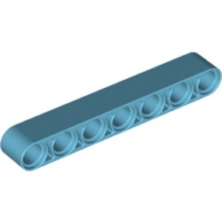 32524-156 Technic, Hefbalk 1x7 dik blauw, middenazuur NIEUW *1DT00