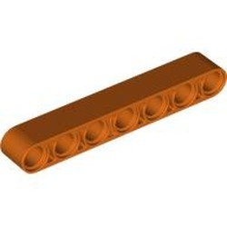 32524-167 Technic, Hefbalk 1x7 dik roodoranje NIEUW *1DT00