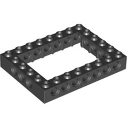 32532-11 Technic, steen 6x8 open midden zwart NIEUW *