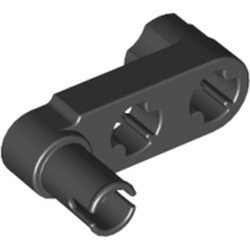 33299-11G Technic, Hefbalk 1x3 met 2 asgaten en pin (slinger) zwart gebruikt *1D000