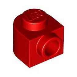 3386-5 Steen 1x1xd 1 2/3 halve circel met nop rood NIEUW *5C104