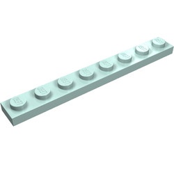 3460-41 Platte plaat 1x8 aqua NIEUW *1B179