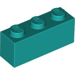 3622-39 Steen 1x3 turquoise, donker NIEUW *