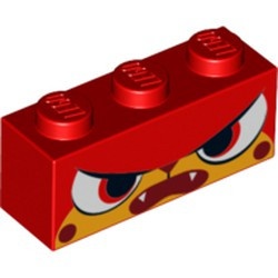 3622pb054-5G Steen 1x3 Angry Kitten rood gebruikt *5V03-02