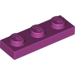 3623-71 Platte plaat 1x3 magenta NIEUW *1B171