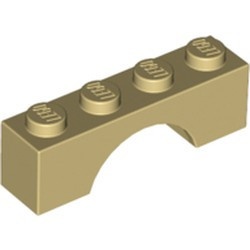 3659-2 Steen, boog 1x4x1 hoog crème NIEUW *1B383