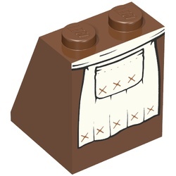 3678bpb013-88 Dakpan bedrukt 65 2x2x2 Rok bruin, roodachtig gebruikt *0K000