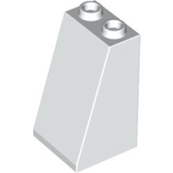 3684-1 Dakpan 75 graden 2x2breedx3 (open of dichte noppen) wit NIEUW *1B161