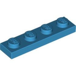 3710-153 Platte plaat 1x4 blauw, donkerazuur NIEUW *1B174