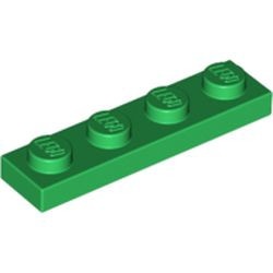 3710-6G Platte plaat 1x4 groen gebruikt *1B370