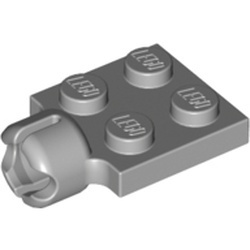3730-86 Platte plaat 2x2 met CONTRA voor trekhaak grijs, licht (blauwachtig) NIEUW *0B009