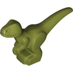 37829-155 Baby Dinosaurus staand groen, olijf NIEUW *