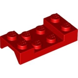 3788-5G Plaat 2x4 met spatbord (boven recht) rood gebruikt *6K05