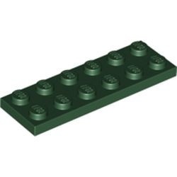 3795-80G Platte plaat 2x6 groen, donker gebruikt *1A033