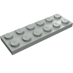 3795-9 Platte plaat 2x6 lichtgrijs (klassiek) NIEUW *5K000