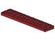 3832-59 Platte plaat 2x10 rood, donker NIEUW *5K700