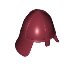 3844-59 Ridderhelm met nekbeschermer rood, donker NIEUW *0L0000