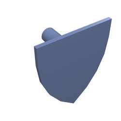 3846-55G Schild driehoek zonder opdruk blauw, zandkleurig gebruikt *0L0000