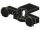 4022-11 Trein- Buffer zwart NIEUW *5D0000