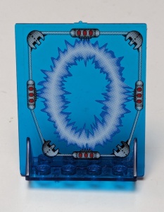 40249pb01-14G Deur 2x5x5 Scherm met trapeze-vormige basis met onderwater patroon (Sticker) - Set 4795 transparant donkerblauw gebruikt *5S076