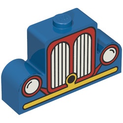 4088px3-7G Steen 1x4x2 Autogrill Fabuland rode lijst blauw gebruikt *0K0000