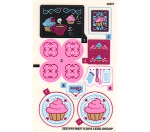 41119stk01 STICKER 41119 FRIENDS Heartlake Cup Café NIEUW *0S0000