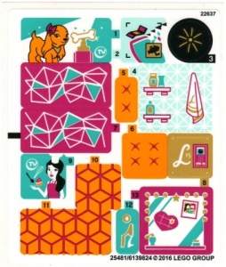 41135stk01 STICKER FRIENDS Livi's Pop Star House NIEUW *0S0000