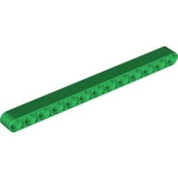 41239-6G Technic, Hefbalk 1x13 dik groen gebruikt *1D000