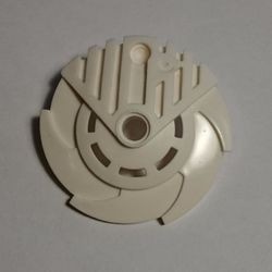 41660-1G Bionicle Wapen 5x5 schild met zaagblad wit gebruikt *