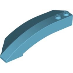 41749-156 Steen, wig 8x3x2 rechts open blauw, middenazuur NIEUW *4D000