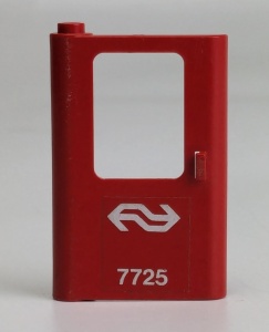 4181pb051-5G Trein, Deur 1x4x5 links met NS en 7725 patroon (Sticker) rood gebruikt *1D0000