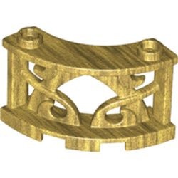 41823-115 Hek 3x3x2 kwartrond goud, parel NIEUW *