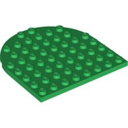 41948-6 Platte plaat 8x8 afgeronde hoek groen NIEUW *3D0000